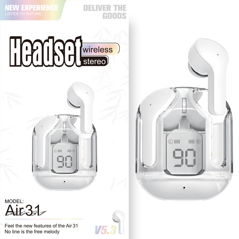Transparente Digital anzeige TWS Drahtlose Bluetooth-Kopfhörer