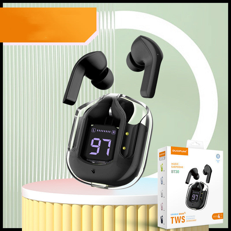 Transparente Digital anzeige TWS Drahtlose Bluetooth-Kopfhörer