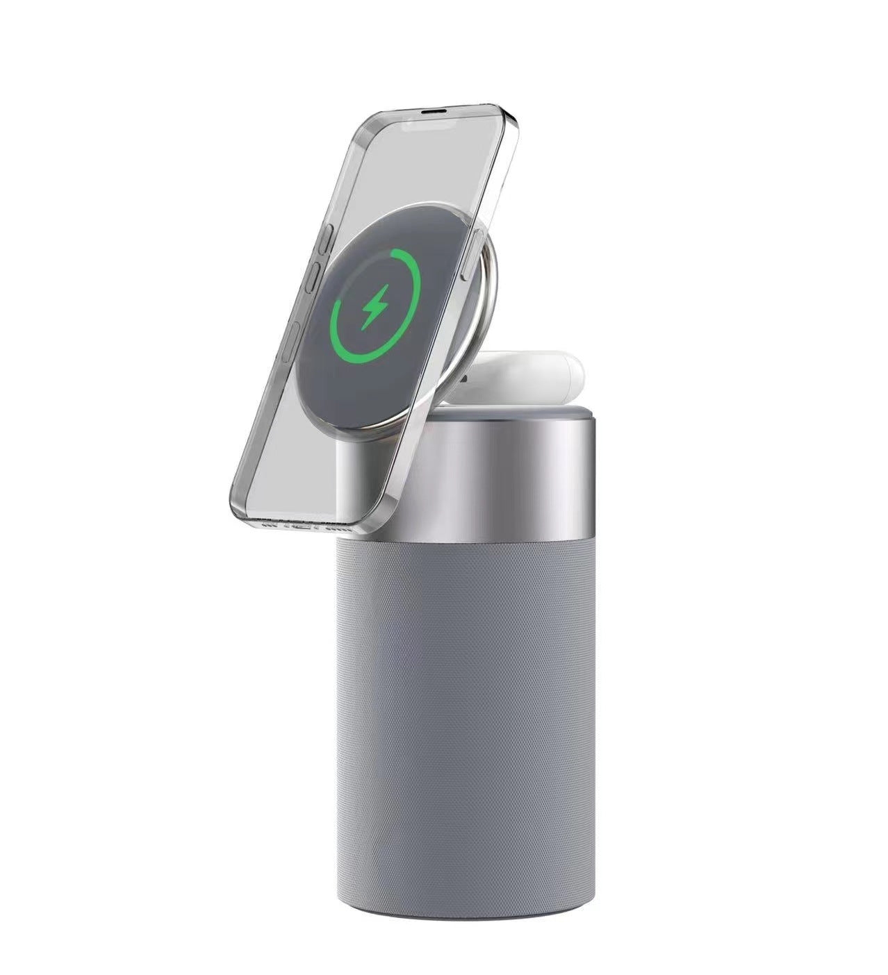 3 In 1 Multifunktions-IPhone und AirPods Drahtloses Ladegerät tragbarer Bluetooth-Lautsprecher mit Touch-Lampe für Heim und Büro