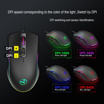 Glowing Gaming Maus Gaming Wired Maus