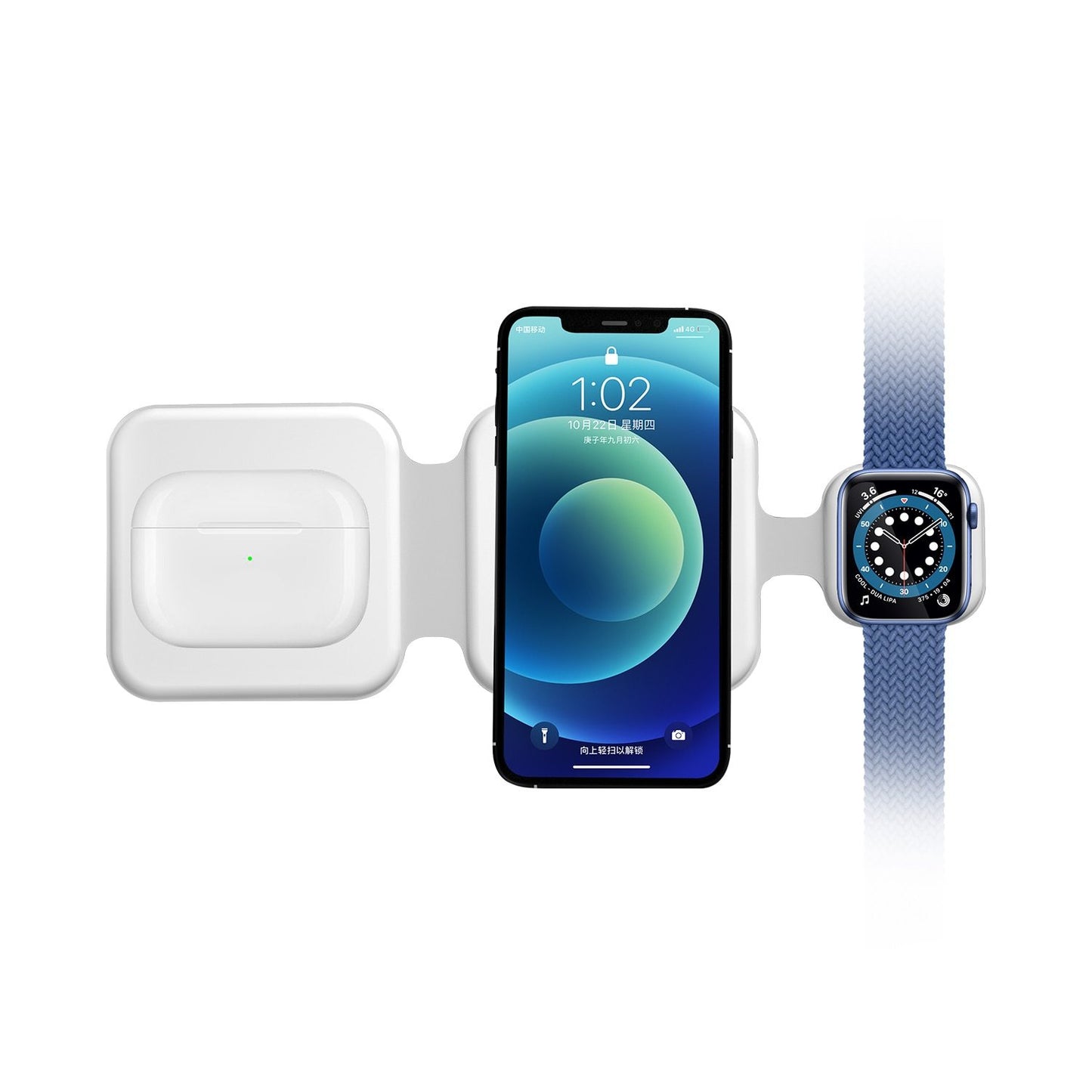 15W 3 In 1 Magnetische Drahtlose Ladestation Multi-gerät Klapp Magnetische Drahtlose Ladegerät Gadgets